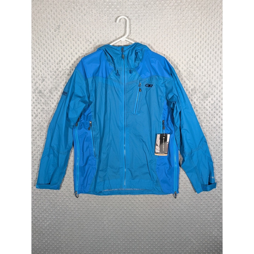 Outdoor Research Rain Jacket Pertex Shield Mens XL Blue Proverb Packable NEW*